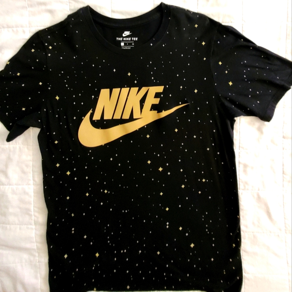 The Nike Tee black and gold